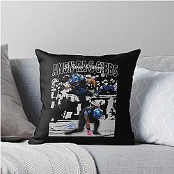 Amon-Ra St Brown Jahmyr Gibbs Retro Throw Pillow