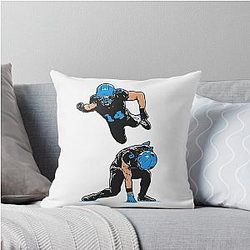 Jahmyr Gibbs and Amon-Ra St. Brown Detroit Lions Throw Pillow