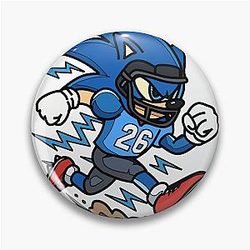 Sonic Speed Football Crossover Jahmyr Gibbs Fan Art Pin