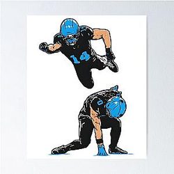 Jahmyr Gibbs and Amon-Ra St. Brown Detroit Lions Poster