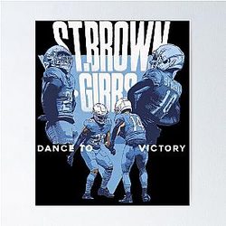 Jahmyr Gibbs Amon-Ra St Brown Detroit Victory Dance Poster