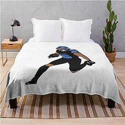 Jahmyr Gibbs Black Throw Blanket