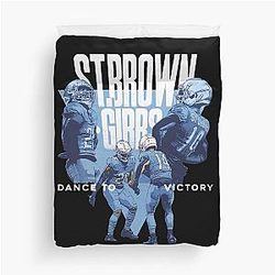 Jahmyr Gibbs Amon-Ra St. Brown Detroit Victory Duvet Cover