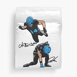 Jahmyr Gibbs and Amon-Ra St. Brown Detroit Lions Duvet Cover