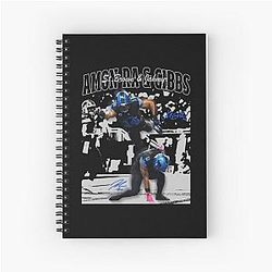 Amon-Ra Brown Jahmyr Gibbs Retro Spiral Notebook
