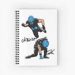 Jahmyr Gibbs and Amon-Ra St Brown Detroit Lions Spiral Notebook