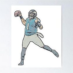 Jalen Hurts Eagles Football Quarterback Poster