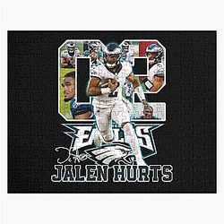 Jalen Hurts Football Signature Vintage Retro Rap Style Perfect Gift For Football Lovers Jigsaw Puzzle