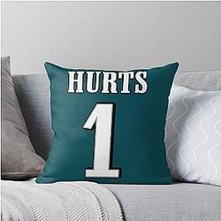 Jalen Hurts Eagles Throw Pillow