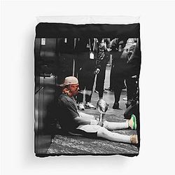 Vintage Jalen Hurts Victory Cigar Gift for Fan Duvet Cover