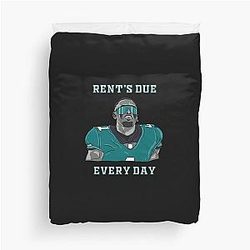 Jalen Hurts T-Shirt Duvet Cover