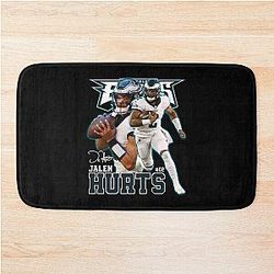 Jalen Hurts Football Signature Retro Style Perfect Gift For Football Lovers Bath Mat