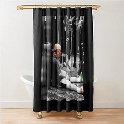 Vintage Jalen Hurts Victory Cigar Gift for Fan Shower Curtain