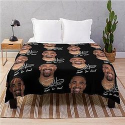 Jalen Hurts Vintage 90s Throw Blanket