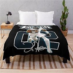 Jalen Hurts Football Signature Throw Blanket Perfect Gift For Football Lovers