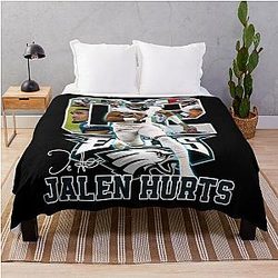 Jalen Hurts Football Signature Perfect Gift For Football Lovers Throw Blanket