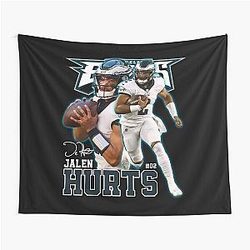 Jalen Hurts Football Signature Rap Style Perfect Gift For Football Lovers Tapestry