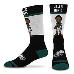 Philadelphia Eagles NFL Player Footwear for Men and Women Game Day Apparel Dress Socks - Jalen Hurts