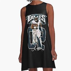 Jalen Hurts Football Signature A-Line Dress Perfect Gift For Football Lovers