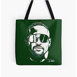Jalen Hurts Over Print Tote Bag