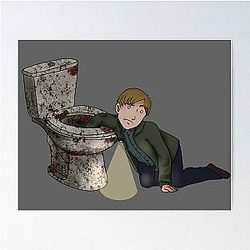 James Sunderland Sticking His Hand in a Toilet Poster