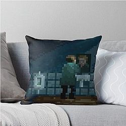James Sunderland Pixel Art Throw Pillow