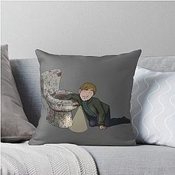 James Sunderland Sticking His Hand into a Toilet Throw Pillow