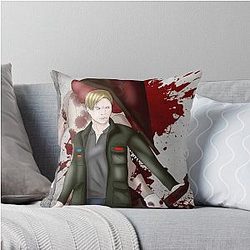 James Sunderland and Pyramid Head Throw Pillow