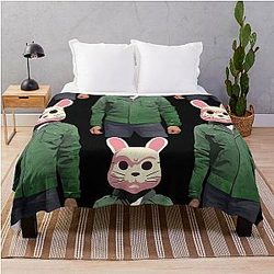 James Rabbit - Silent Hill's Robbie the Rabbit & James Sunderland Fanart Throw Blanket