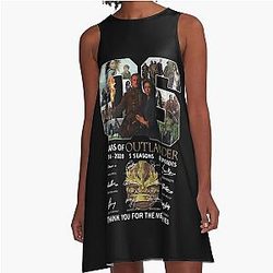 Outlander Claire Fraser Jamie Fraser  A-Line Dress