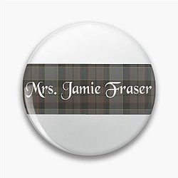 Mrs Jamie Fraser Outlander TV Show Done Inspired Fraser Tartan Pin