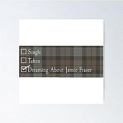 Dreaming about Jamie Fraser Outlander Tartan Book Series TV Show Poster