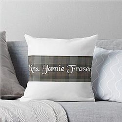 Mrs. Jamie Fraser Outlander TV Show Inspired Fraser Tartan Throw Pillow