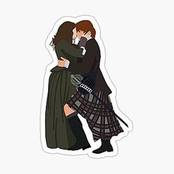 Claire and Jamie Fraser from Outlander Sticker

becomes 
Claire and Jamie from Outlander