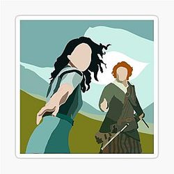 Claire and Jamie Fraser Sticker