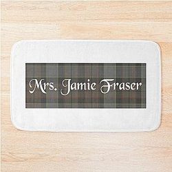 Mrs. Jamie Fraser Outlander TV Show Inspired Fraser Tartan Bath Mat