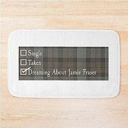 Dreaming About Jamie Fraser Outlander Tartan TV Series Book Bath Mat