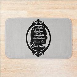 The names of Jamie Fraser monochromatic Bath Mat
