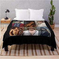 People Call Me Jamie Heughan Retro Wave Throw Blanket
