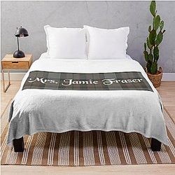 Mrs. Jamie Fraser Outlander Inspired Fraser Tartan Throw Blanket