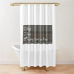 Dreaming About Jamie Fraser Outlander TV Show with Tartan Shower Curtain