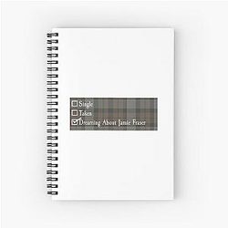 Dreaming About Jamie Fraser Outlander TV Book Series Tartan Spiral Notebook