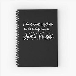 Outlander TV Show Book Series Jamie Fraser Spiral Notebook