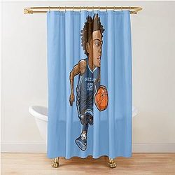 Ja Morant Chibi Shower Curtain