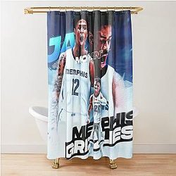 Ja Morant Basketball Shower Curtain