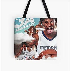 Ja Morant Over Print Tote Bag