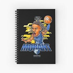Ja Morant NBA Memphis Grizzlies Spiral Notebook