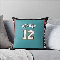 Ja Morant throwback jersey Throw Pillow