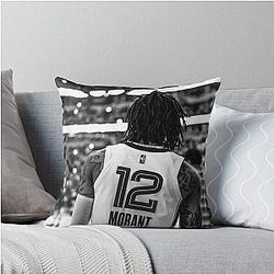 Ja Morant Black Throw Pillow