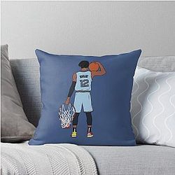 Ja Morant and the rim throw pillow
